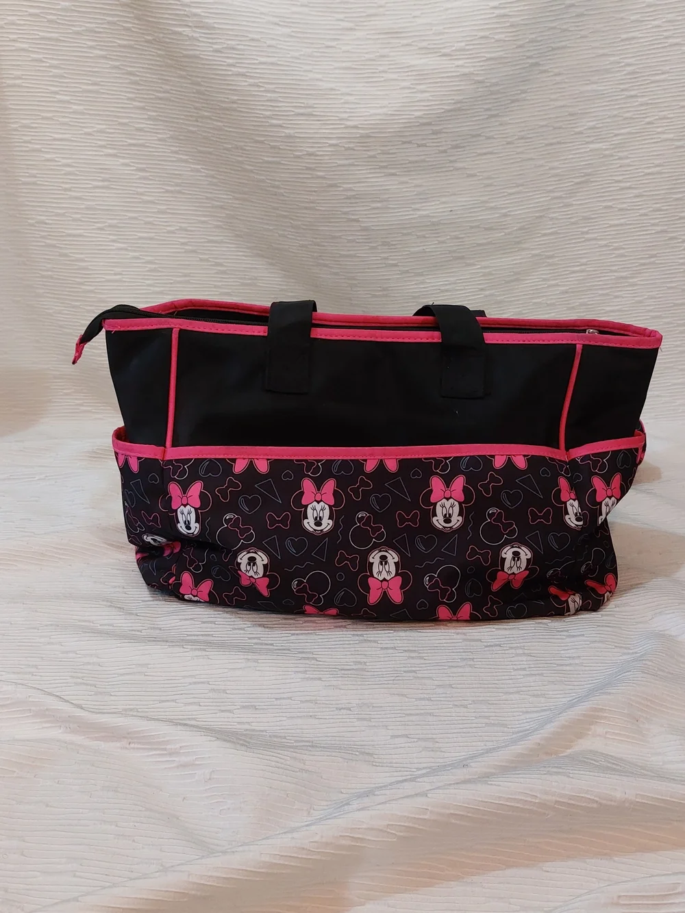 Disney Minnie Black and Pink Diaper Tote